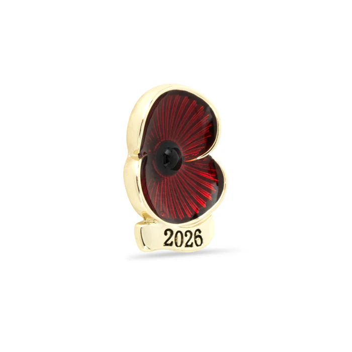 2026 Dated Poppy Lapel Pin in Gold Tone - Image 2