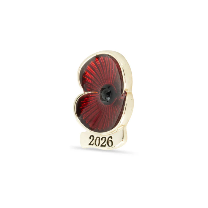 2026 Dated Poppy Lapel Pin in Gold Tone - Image 3