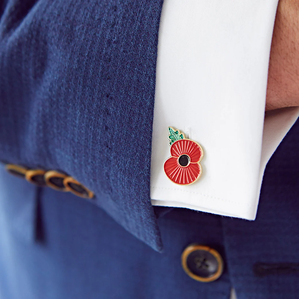 Ridge Poppy Cufflinks - Image 3