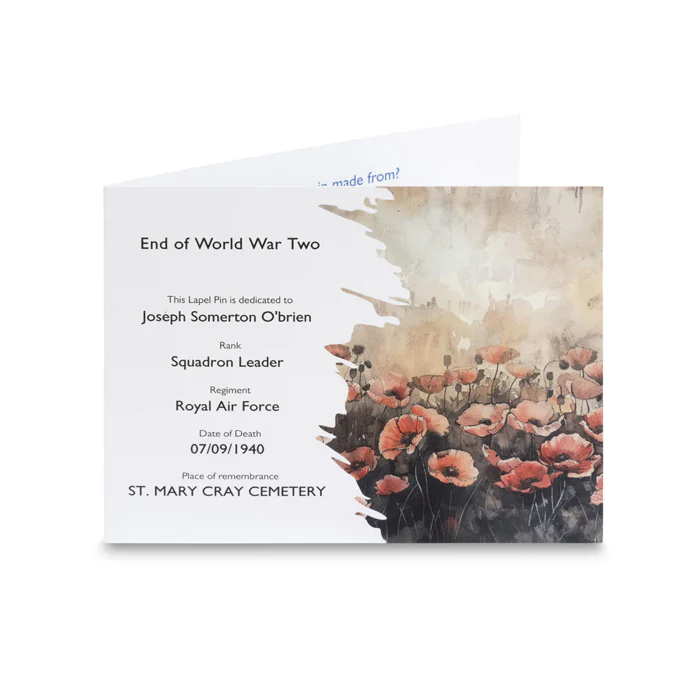 End of the Second World War 80 Years Poppy Lapel Pin - Image 5