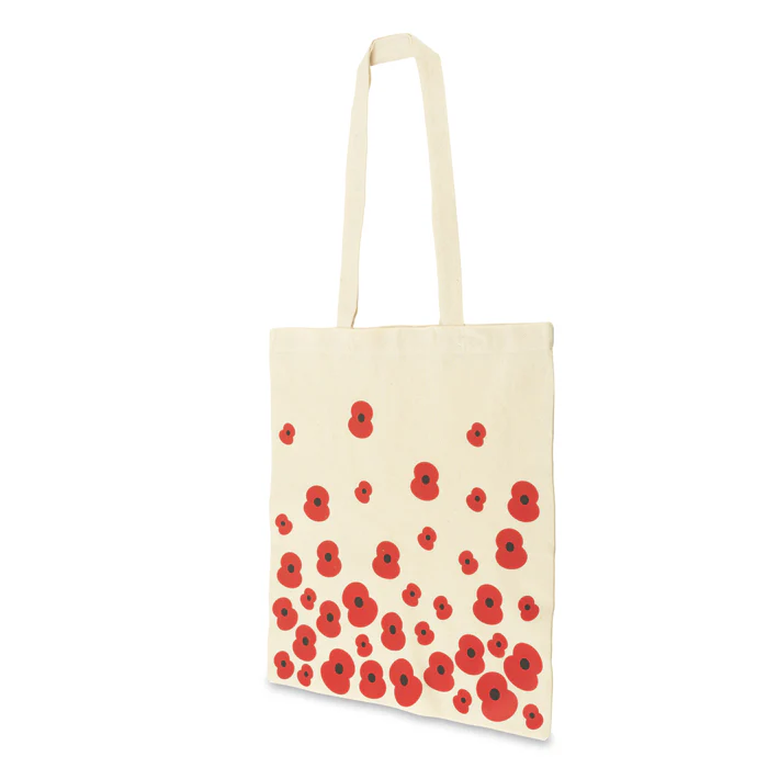 Falling Poppies Cotton Tote Bag - Image 3