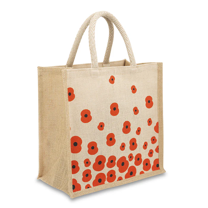 Falling Poppies Medium Juco Bag - Image 3