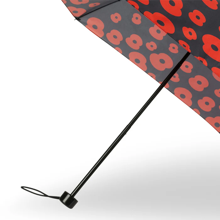 Falling Poppies rPET Compact Umbrella - Image 4