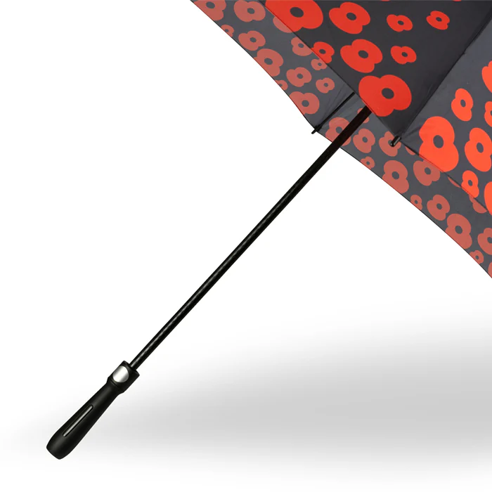 Falling Poppies rPET Golf Umbrella - Image 4