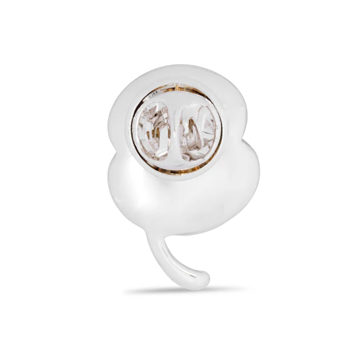 Glitter Poppy Pin with Crystal Centre - Image 4