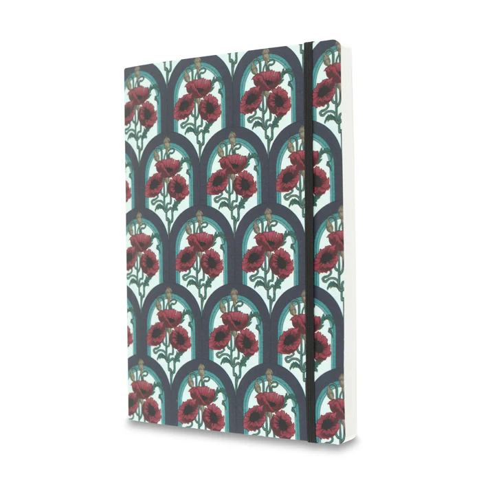 Laurence Llewelyn-Bowen Art Deco Poppy A5 Notebook - Image 3