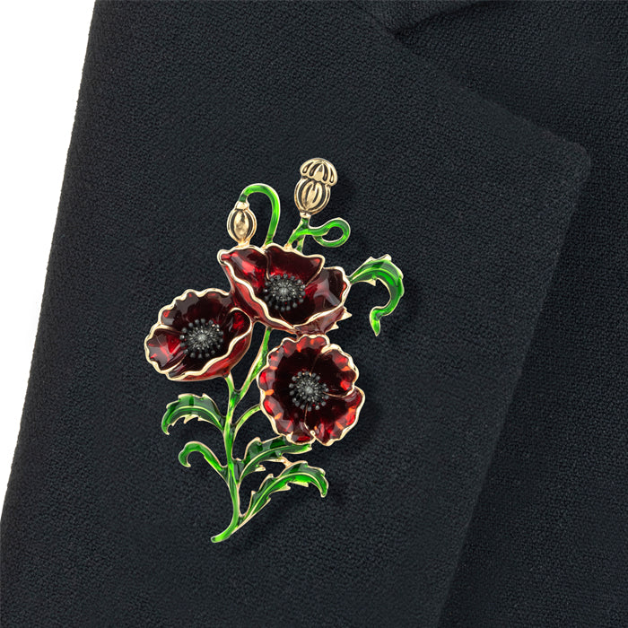 Laurence Llewelyn-Bowen Art Deco Poppy Brooch - Image 5