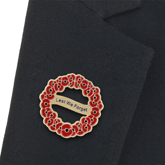 Lest We Forget Poppy Wreath Badge - Image 3