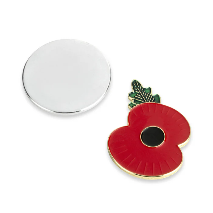 Magnetic Ridged Poppy Lapel Badge - Image 3