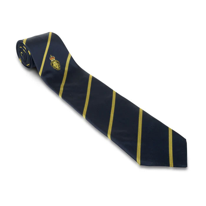 MEMBERS Navy Gold Stripe Single Motif Tie