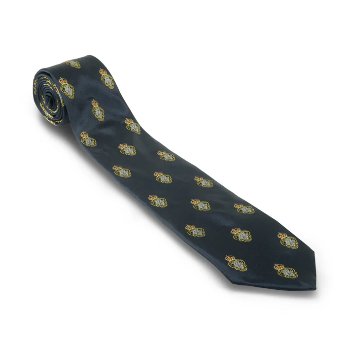 MEMBERS "Limited Edition" RBL Multi Silver Crest Motif  Silk Tie