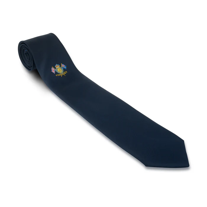 MEMBERS Standard Bearers Motif Navy Tie