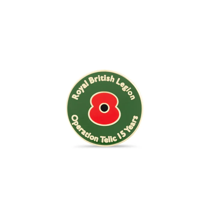 Operation Telic 15 Year Anniversary Poppy Lapel Pin