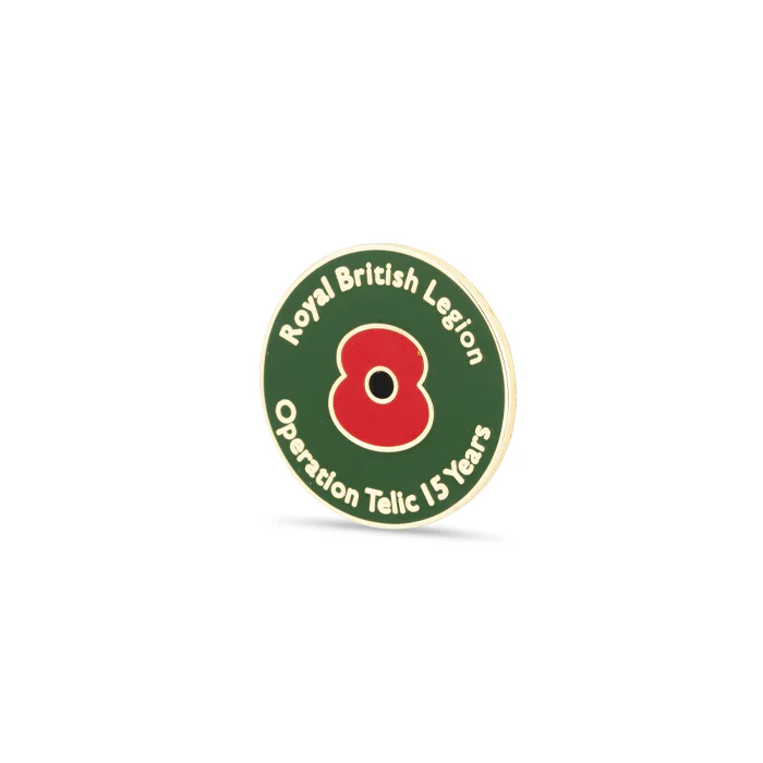 Operation Telic 15 Year Anniversary Poppy Lapel Pin - Image 2