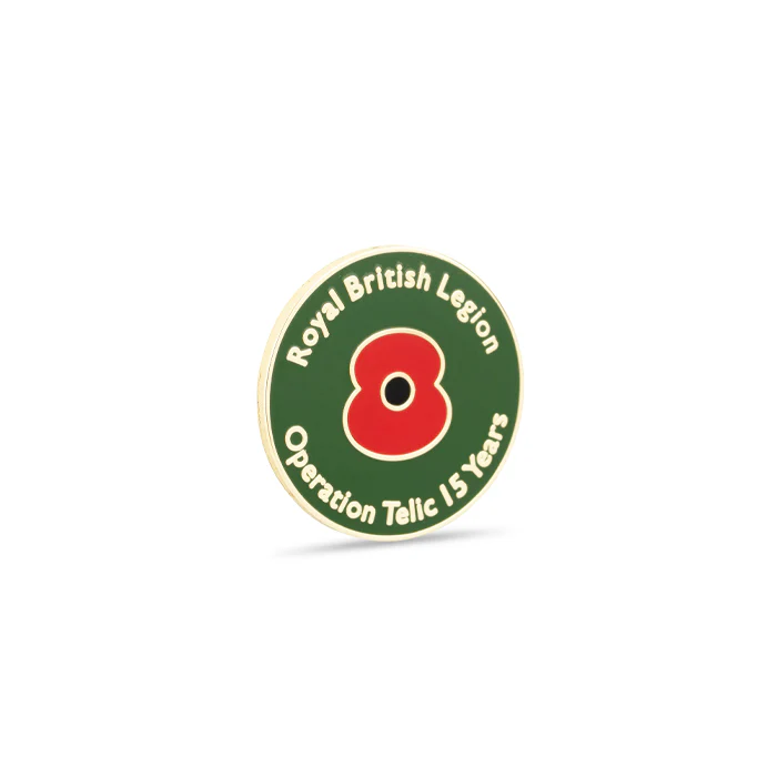 Operation Telic 15 Year Anniversary Poppy Lapel Pin - Image 3