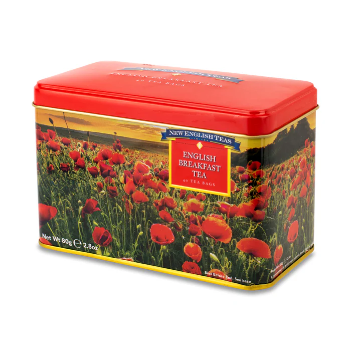 Poppy Tea Tin Traditional English Tea - Image 2