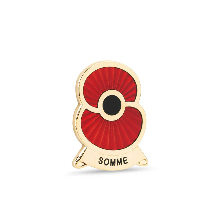 Remembering Somme Poppy Lapel Pin - Image 2