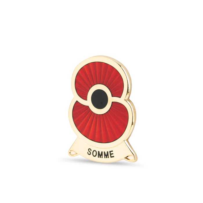 Remembering Somme Poppy Lapel Pin - Image 3