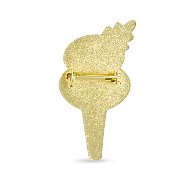 Ridged Poppy Lapel Badge With Leaf - Image 2