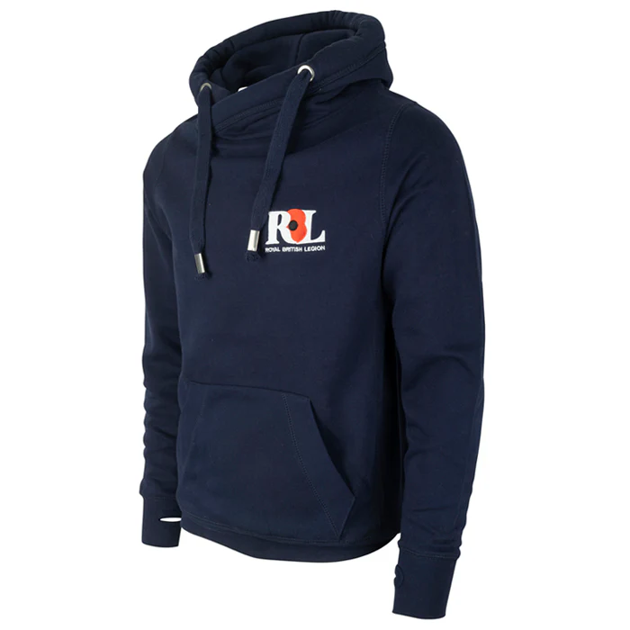 Royal British Legion Embroidered Cross Neck Hoodie - Image 3