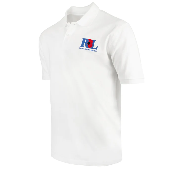 Royal British Legion White Polo Shirt - Image 3