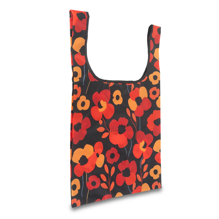 Scattered Poppies rPET Foldaway Shopper Bag - Image 3
