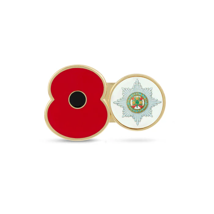 Irish Guards Service Poppy Pin