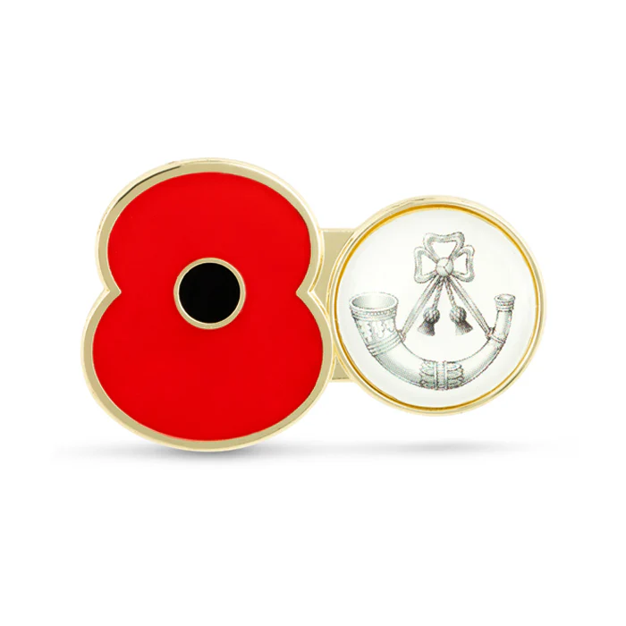 Light Infantry Service Poppy Pin