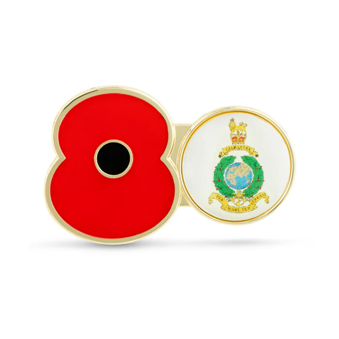 Royal Marines Service Poppy Pin