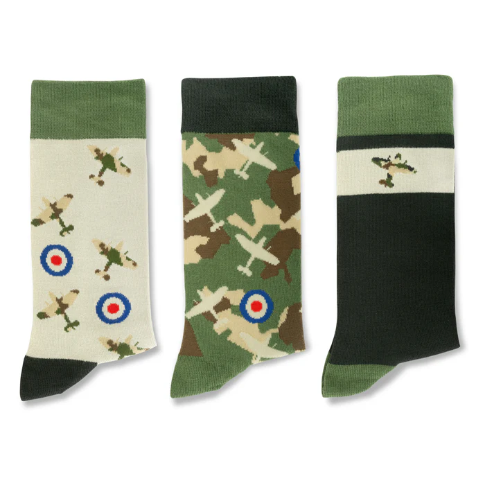 Spitfire Camouflage Bamboo Socks - Pack of 3 - Image 5