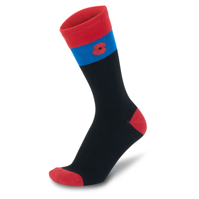Argyle & Stripe Poppy Bamboo Socks - Pack of 3 - Image 3