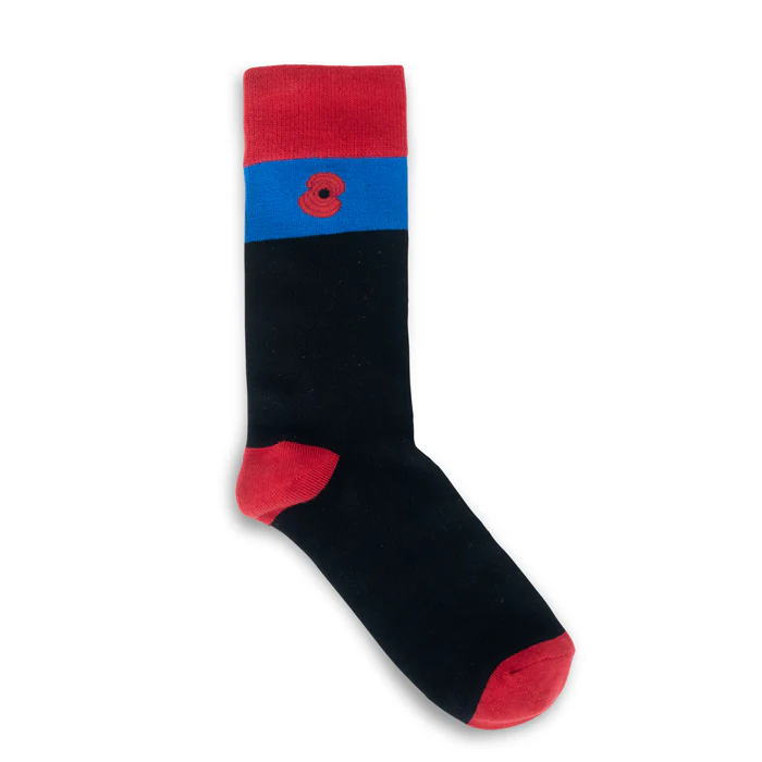 Argyle & Stripe Poppy Bamboo Socks - Pack of 3 - Image 6