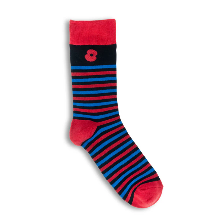 Argyle & Stripe Poppy Bamboo Socks - Pack of 3 - Image 8