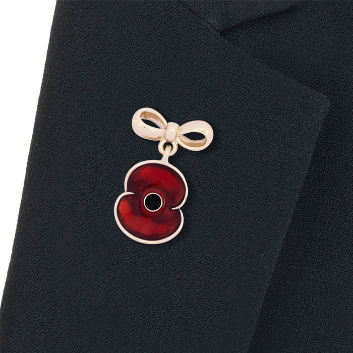 Sweetheart Poppy Bow Pin - Image 5