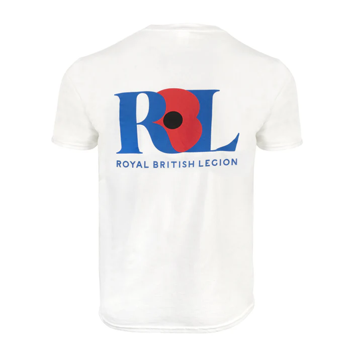 Royal British Legion White Logo T-Shirt - Image 4