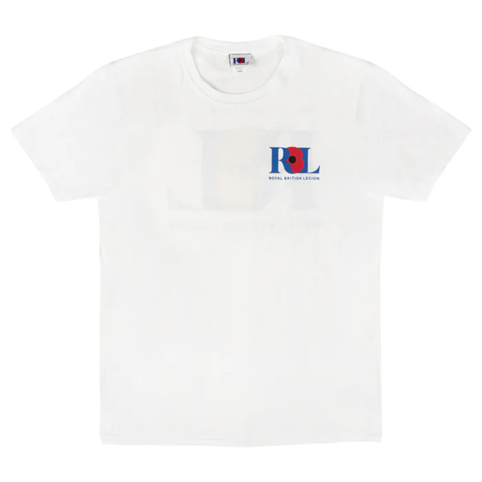 Royal British Legion White Logo T-Shirt - Image 5