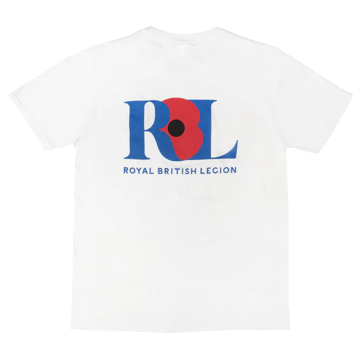 Royal British Legion White Logo T-Shirt - Image 6