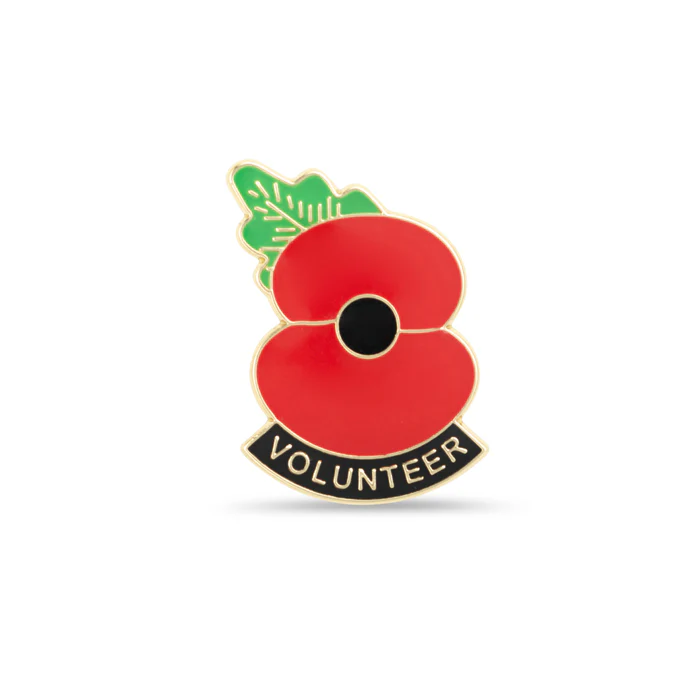 Poppy Appeal Volunteer Lapel Pin - 100% DISCOUNT will be applied to your basket